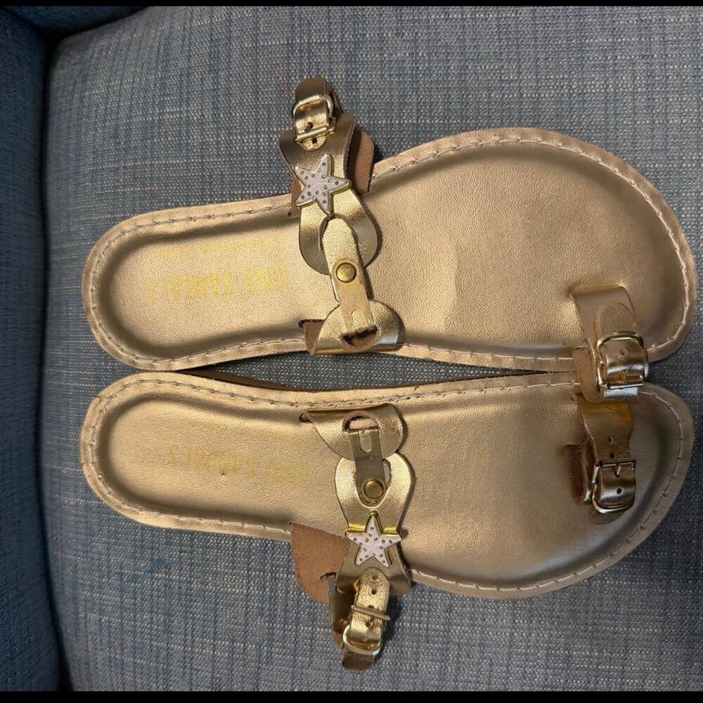 Kino Gold Starfish Sandals Size 7